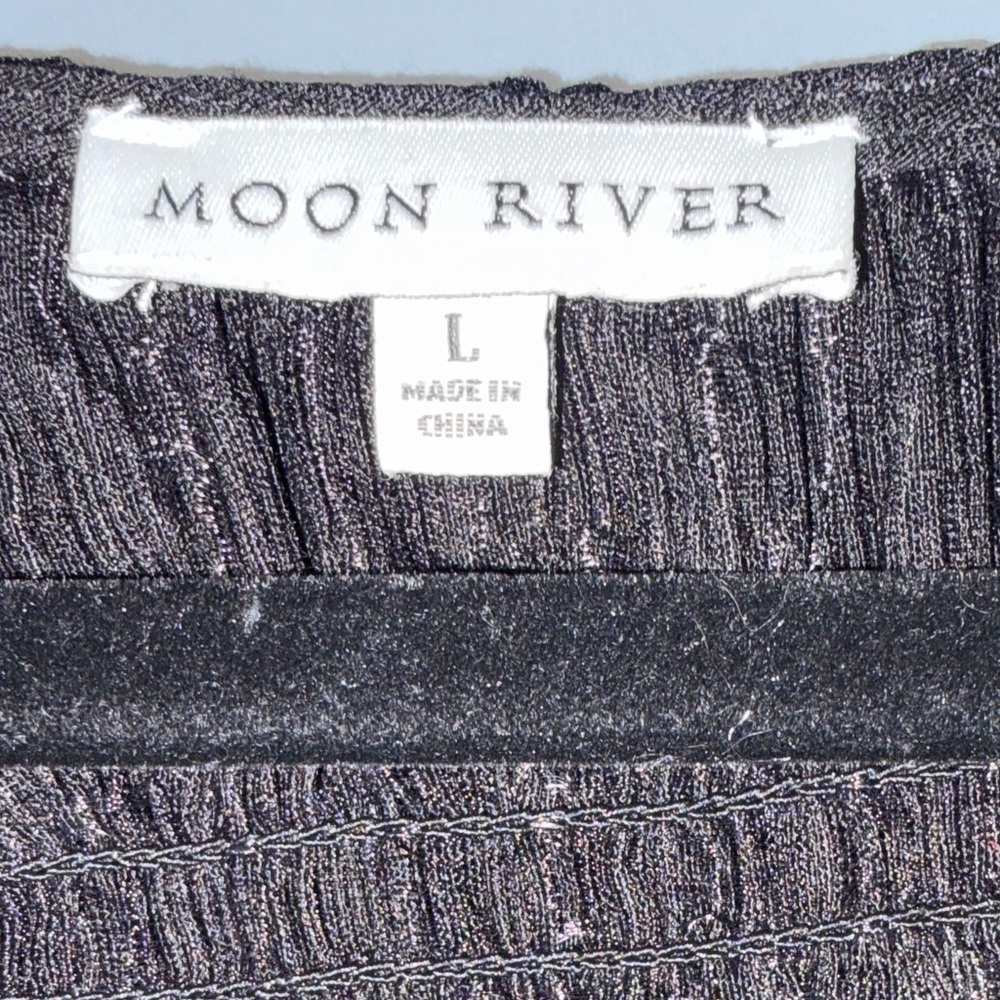 Tuckernuck Moon River Black Flutter Sleeve Smocked Bodice Midi Dress Ruffle Trim - Picture 9 of 11